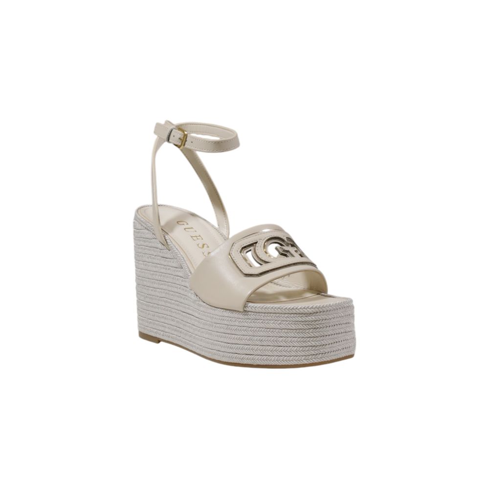 Guess Cremefarbener Synthetik-High Heel